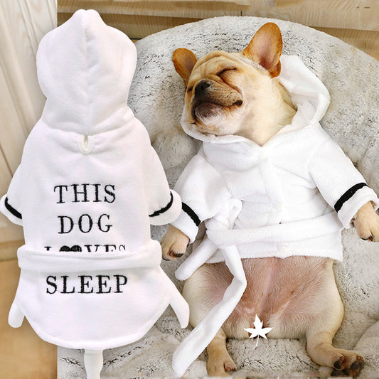 Sleepy Dog Pet Clothes Robe