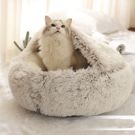 Soft Round Plush Dog Cat Bed