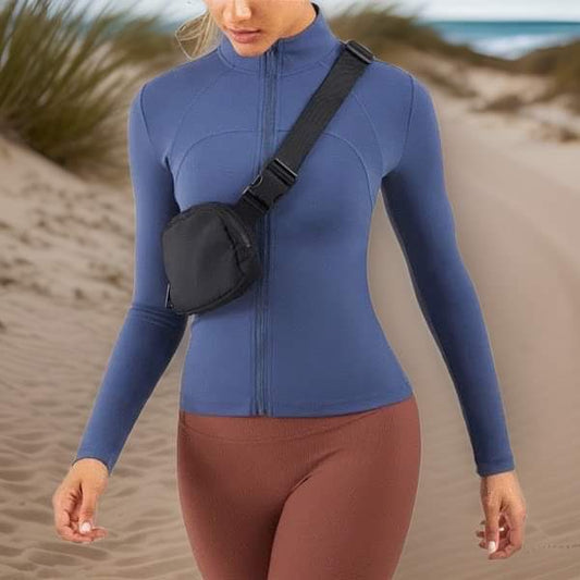 Women's High Neck Slimming Zip Up Yoga Sports Jacket
