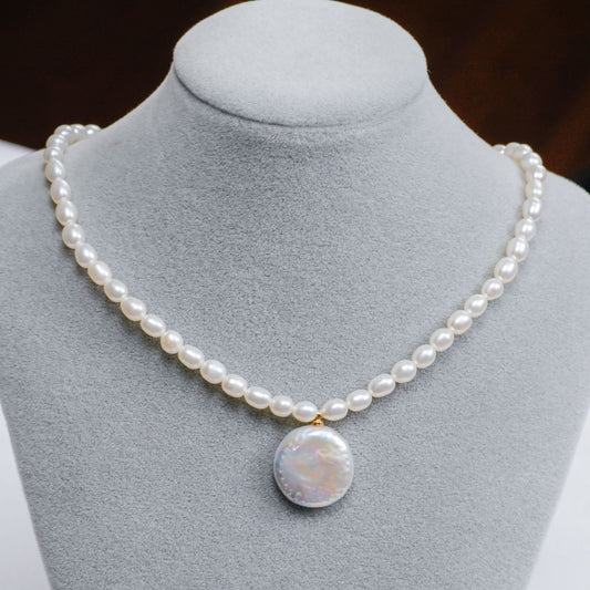 Freshwater Pearl Necklace 14k Gold Injection