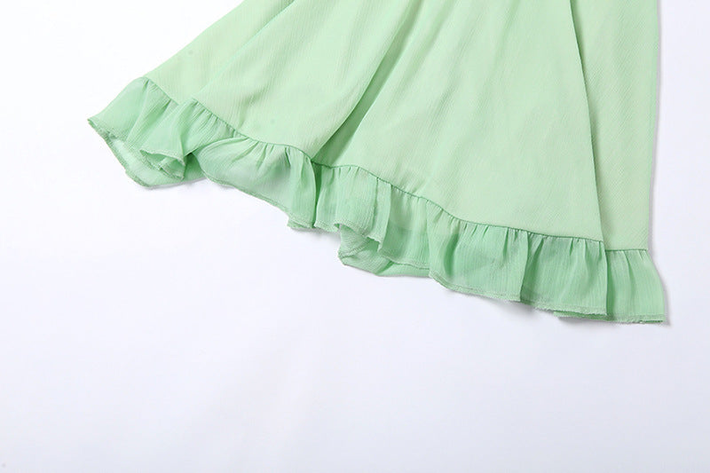 Pastel green mini dress